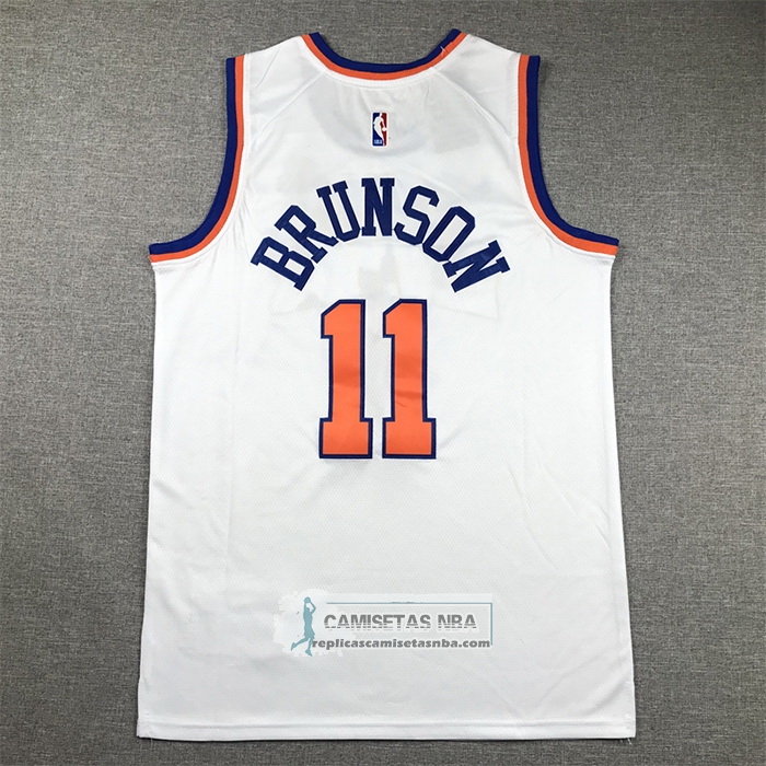 Camiseta New York Knicks Jalen Brunson NO 11 Association 2022-23 Blanco